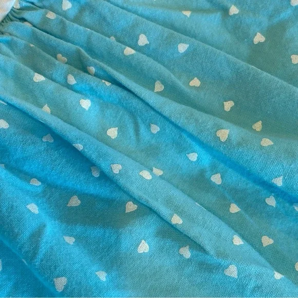 VINTAGE AMY TOO! White and Blue Polka Dot Ruffled Girls Dress 80s 90s Size 12 - Picture 5 of 14